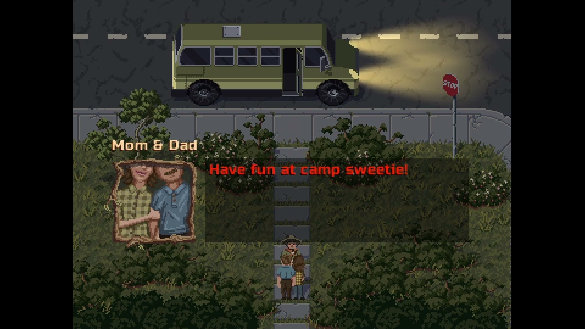 Drop-off at camp: Have fun at camp sweetie, official trailer frame
